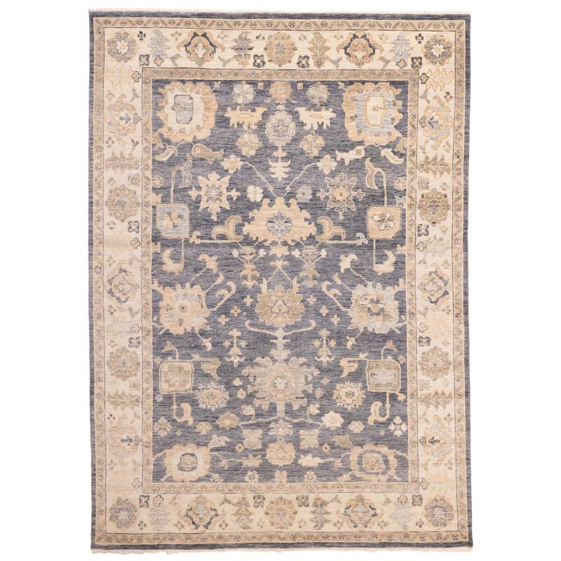 ECARPETGALLERY Hand-knotted Modern Oushak Charcoal Wool Rug - 9'1 x 12'3