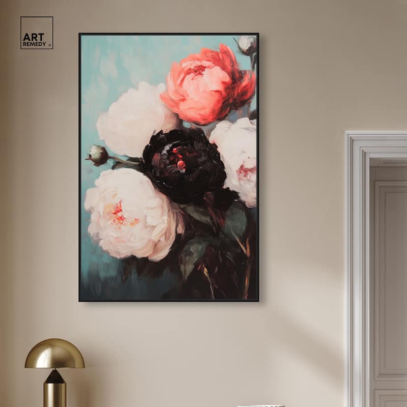 Three Shades of Peony I Canvas by Art Remedy