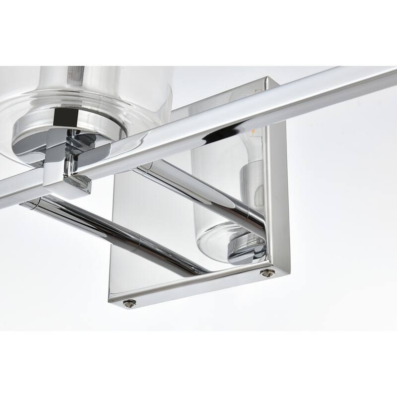 Kelly 1 Light Black and Clear Bath Sconce