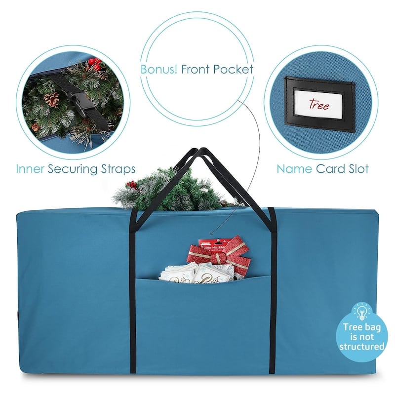 Empyrean Waterproof Christmas Tree Storage Bag for Holiday - Artificial Christmas Tree Box with Handles & Sleek Dual Zipper