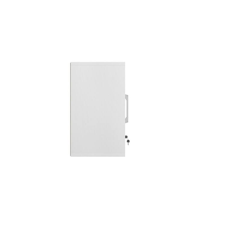Manhattan Comfort Eiffel Floating Garage Storage Cabinet with Lock and Key