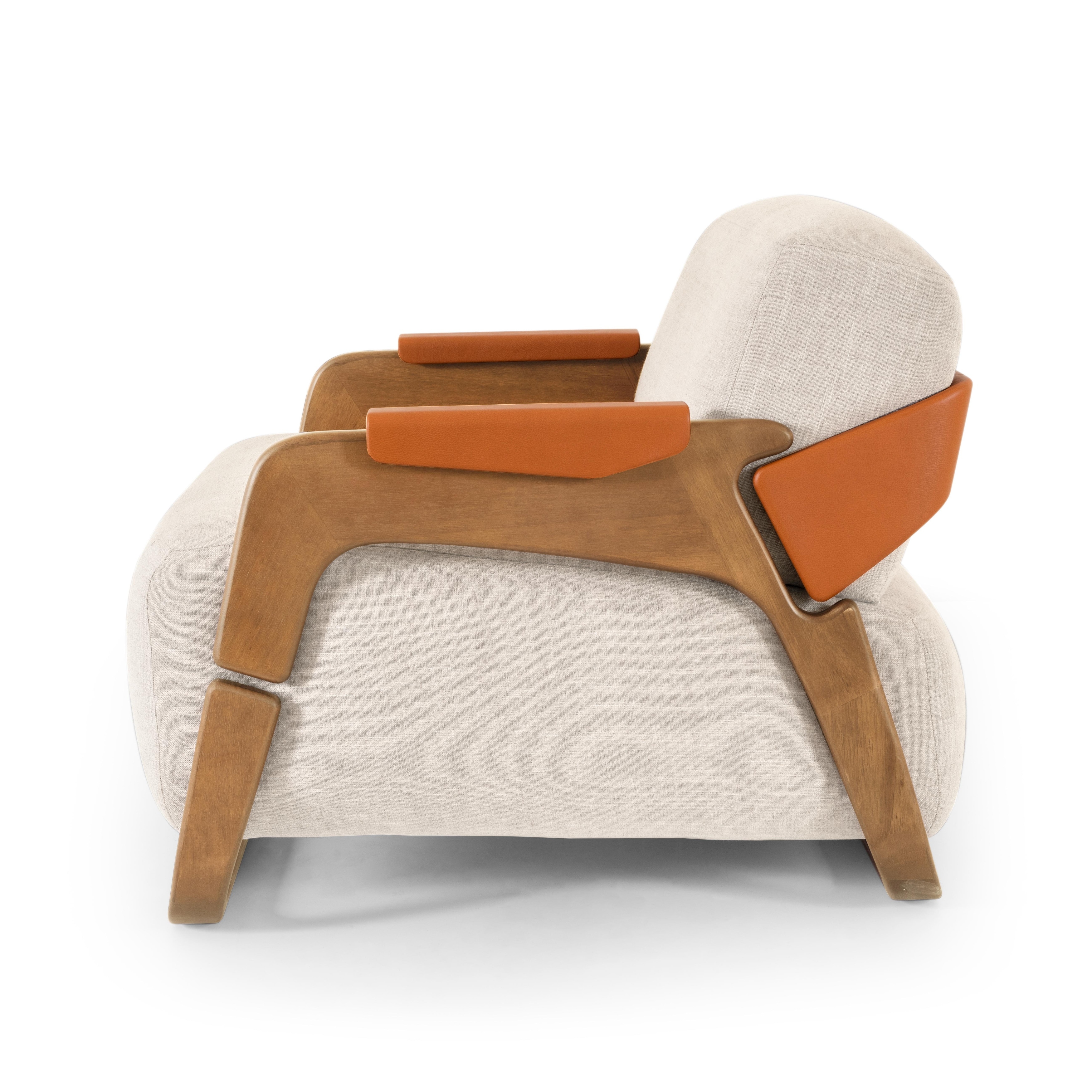 Becca Living Hermes Solid Wood Armchair - Bed Bath & Beyond - 42070642