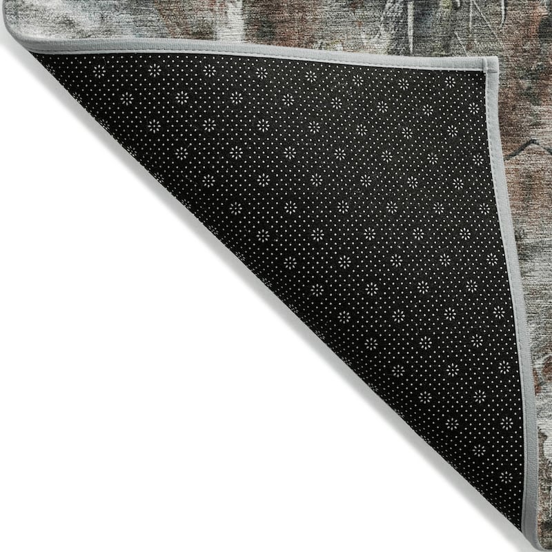Machine Washable Indoor/Outdoor Modern Artistry Chantille Rug