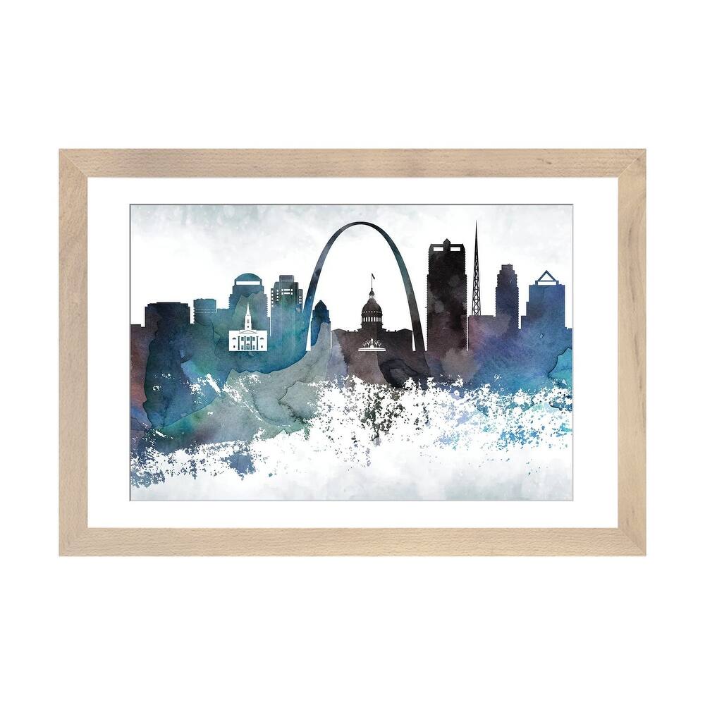 iCanvas "Saint Louis Bluish Skylines" by WallDecorAddict