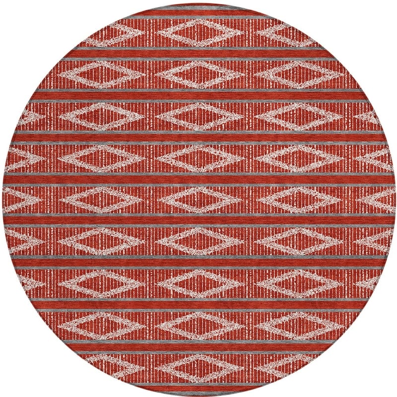 HomeRoots Geometric Transitional Rectangle Outdoor Rug