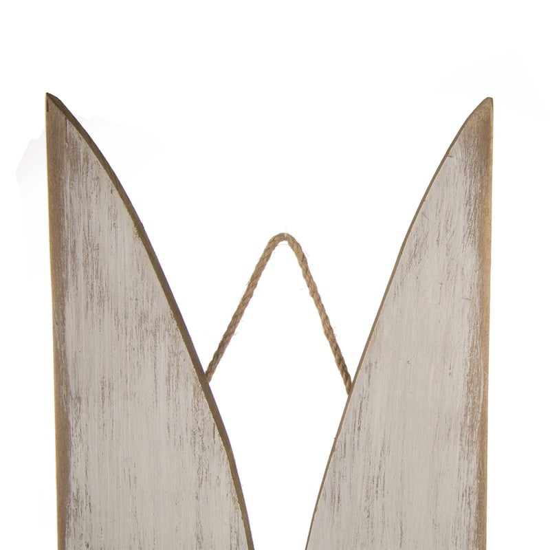 Glitzhome 42"H Wooden Welcome Easter Porch Sign with Bunny Ears Wall Decor Indoor Outdoor