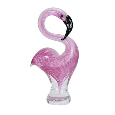 Med. Flamingo Glass Art