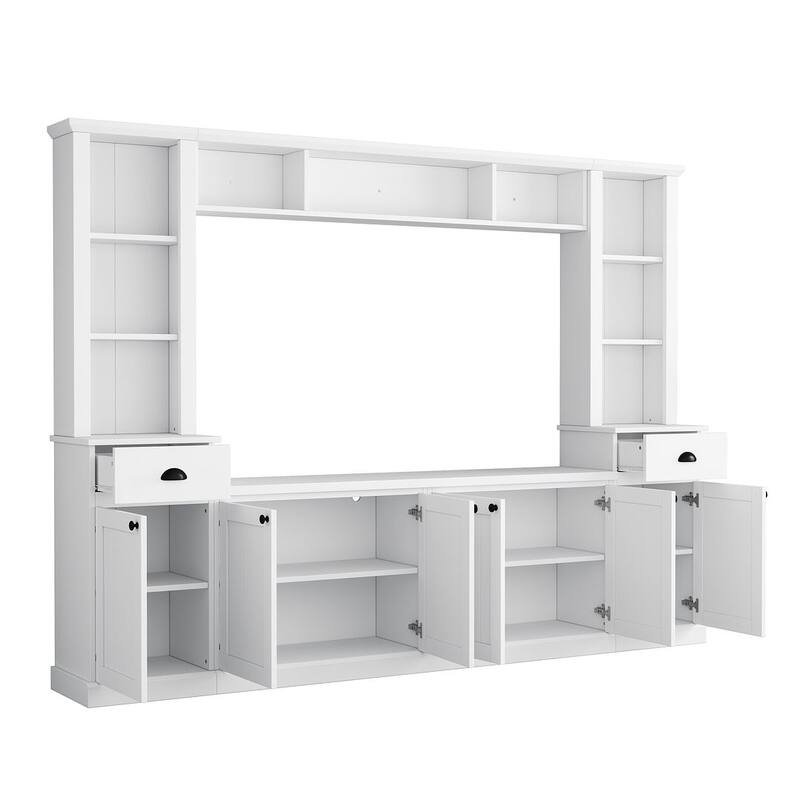 Modern Minimalist Entertainment Wall Unit Sets with TV Stand for TVs Up to 70"/75''
