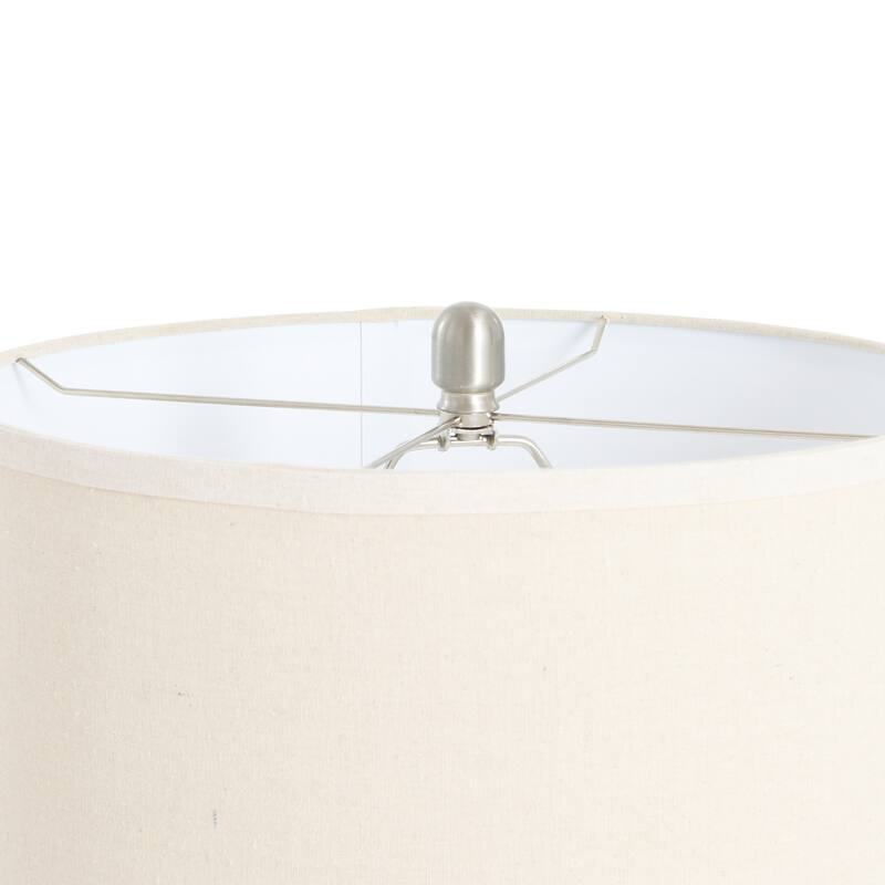Art Deco Stacked Metal and Marble Table Lamp