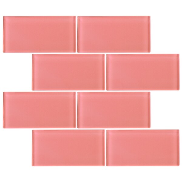 Shop TileGen. 3" x 6" Glass Subway Tile in Pink Wall Tile ... Browse a large selection of tile, including bathroom tiles and kitchen tiles in all colors and styles to update your floors, walls, showers and backsplashes.