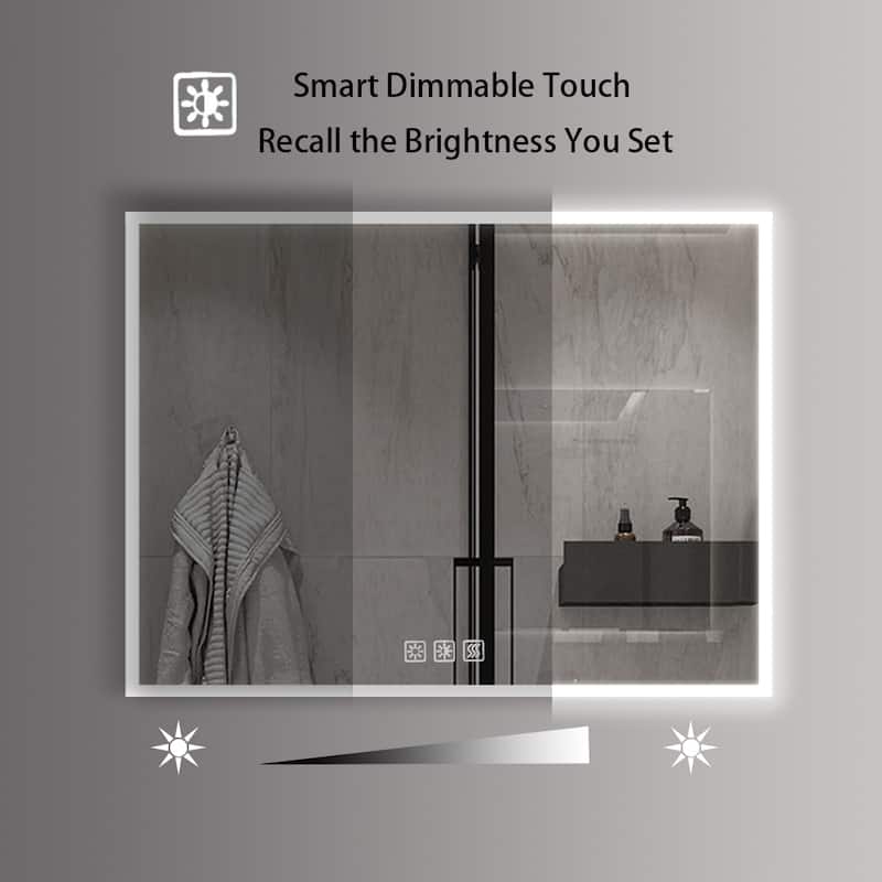 Clihome LED Lighted Bathroom Wall Mounted Mirror