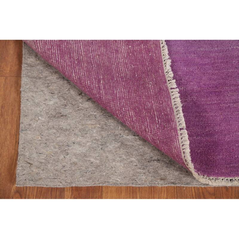 Purple Contemporary Gabbeh Oriental Foyer Rug Handmade Wool Carpet - 1'11"x 3'0"