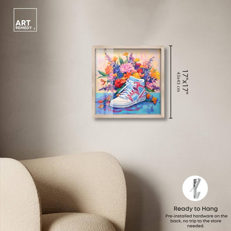 Colorful Sneaker Bouquet II Shadowbox by Art Remedy