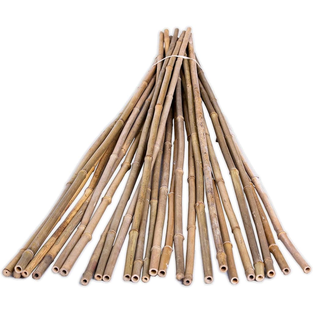 Bamboo Stakes For Gardening Plant Support for Garden Natural (25-Pack)