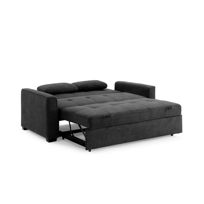 Nantucket Pull-Out Chenille Sleeper Sofa with Accent Pillows