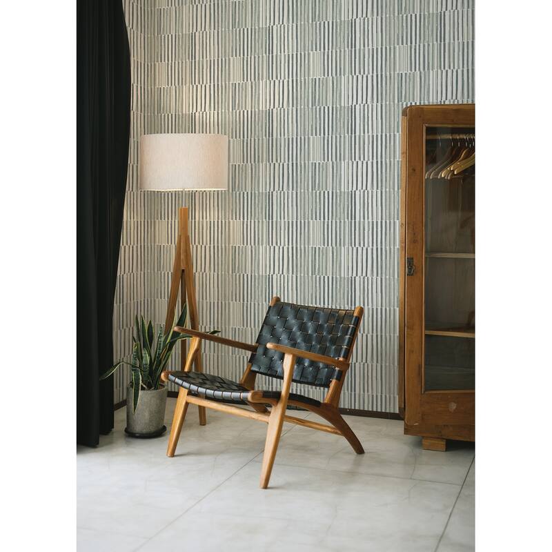 A-Street Prints Sabah Slate Stripe Wallpaper