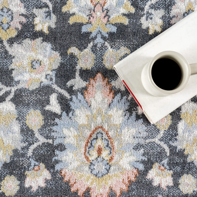 Nuloom Breigh Medallion Bordered Machine Washable Area Rug