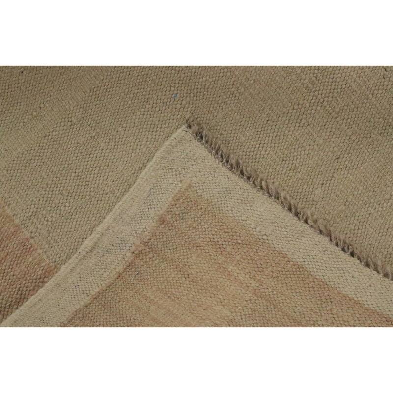 Hand Woven Oriental 100% Wool Carpet Southwestern Tribal Green Kilim Area Rug - 6' 9'' X 4' 10''