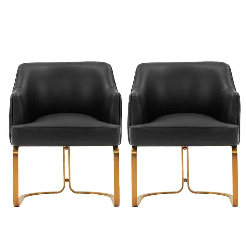 Manhattan Comfort Modern Edra Leatherette Dining Armchair