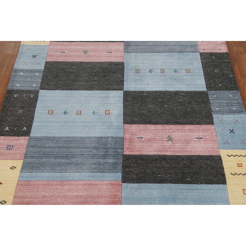 Gabbeh Indian Rug Hand-Knotted Wool Carpet - 5'5" x 7'9"