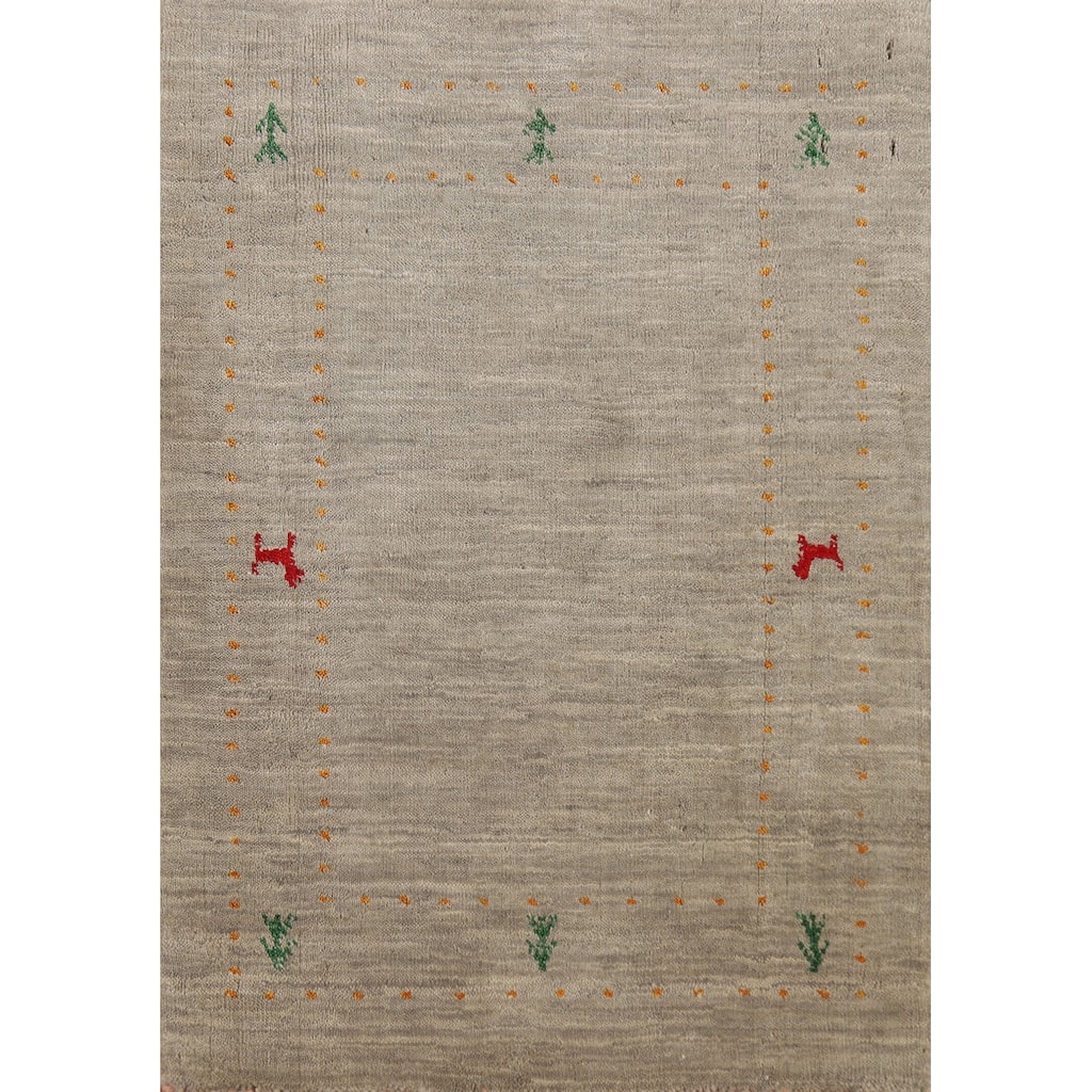 Tribal Gabbeh Indian Foyer Rug Handmade Wool Carpet - 2'0" x 3'0"