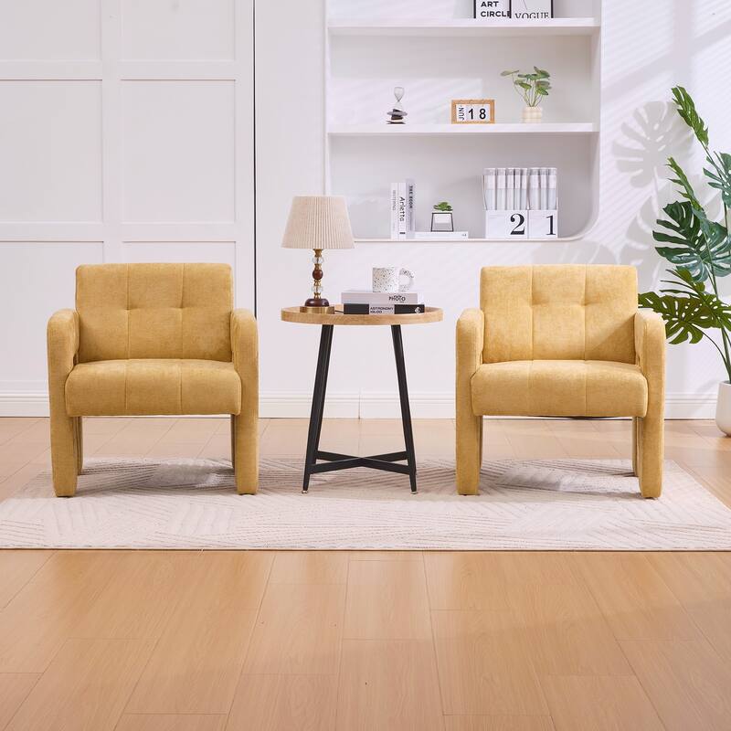 Modern Minimalist Casual Single Armchair Living Room, Bedroom, Office Area Upholstered Chair Comfortable Padded Armchair