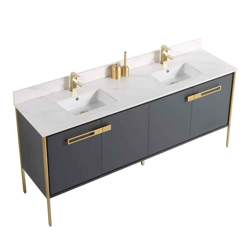 Fine Fixtures Oakville Bathroom Vanity with White Ceramic Sink