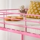 preview thumbnail 25 of 32, Twin Round Pipe Bunk Low Bed Guardrail Angled Ladder Iron Bed USA