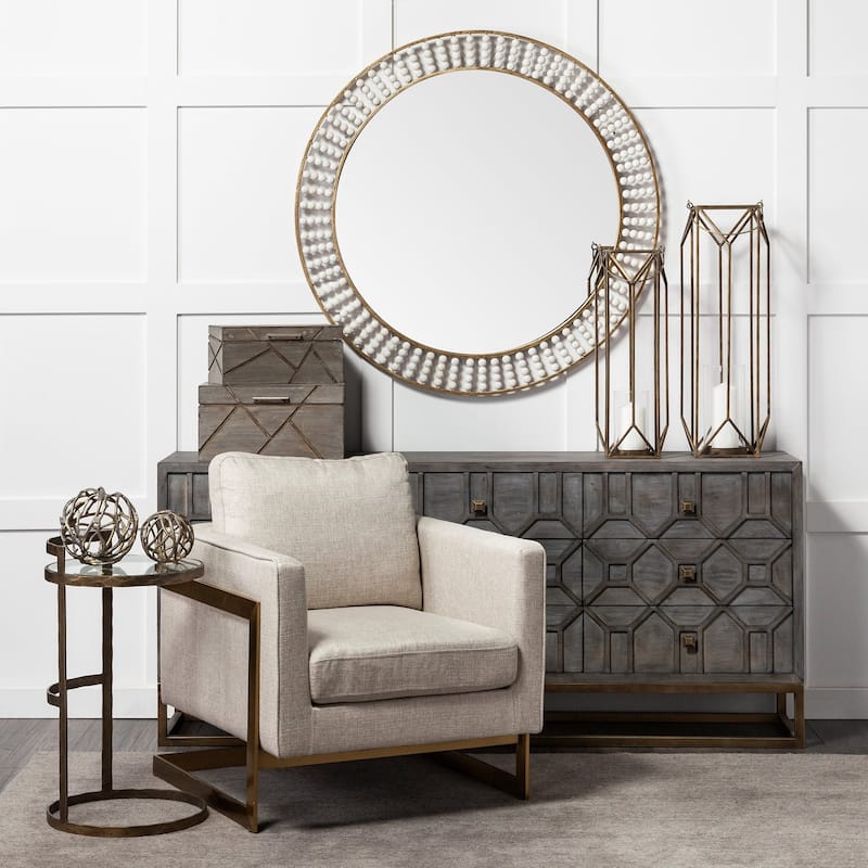 Ivy Large Gold Metal Geometric Cage w/Hanger Candle Holder Lantern