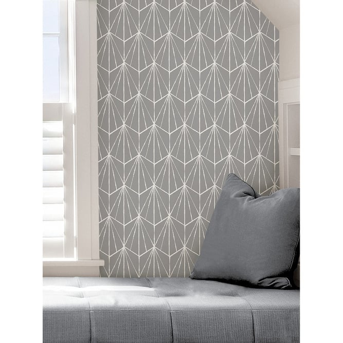 NuWallpaper Grey Dorset Peel & Stick Wallpaper