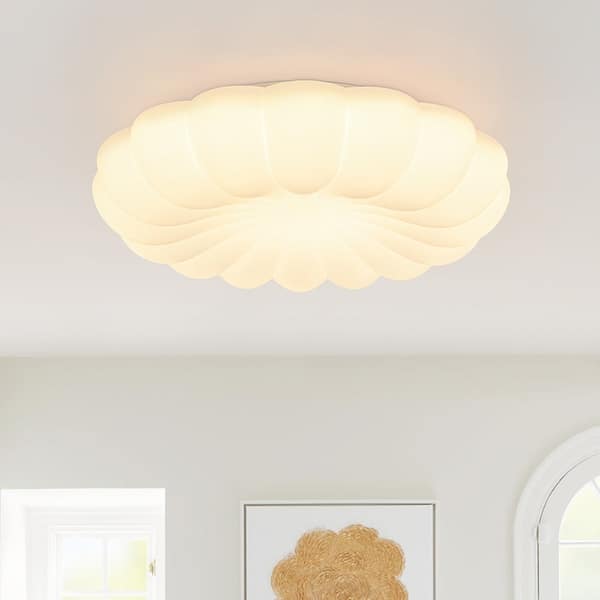 slide 2 of 16, Blooming Peony Dimmable LED Flush-mount Nursery Ceiling Light - 18.9 in