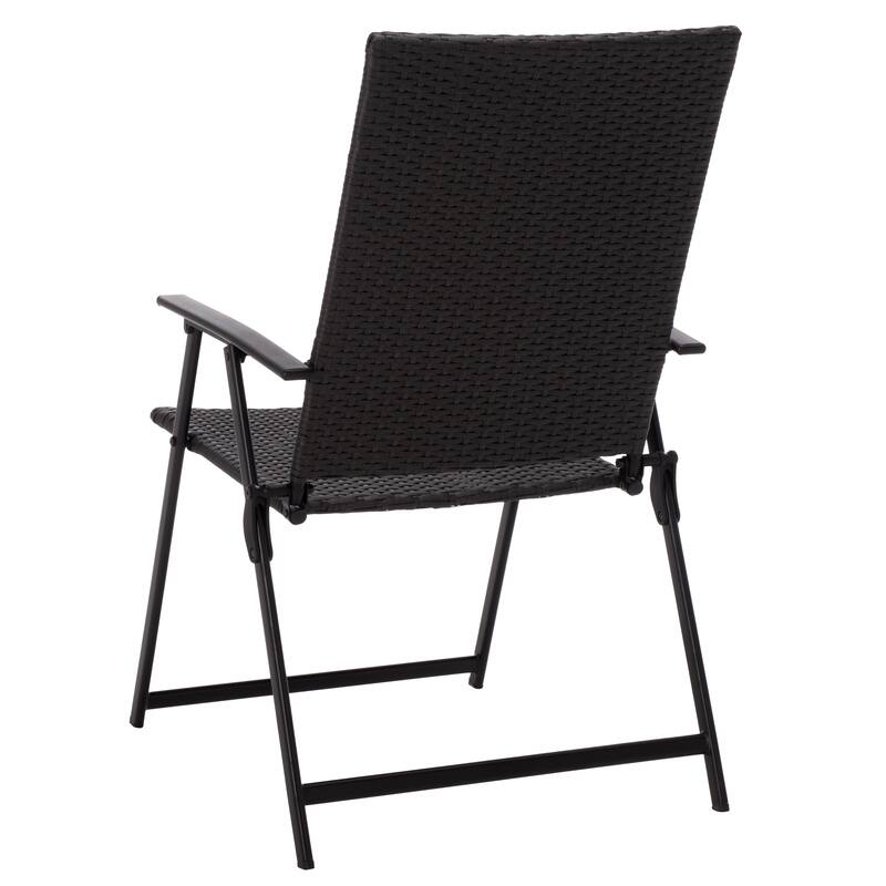 SAFAVIEH Outdoor Living Simon Folding Chair (Set of 2) - 23"W x 26"D x 38"H
