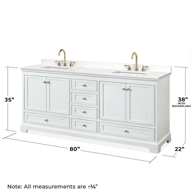 Wyndham Collection WCS202080D-QTZ-US3M70 Deborah 80" Free Standing