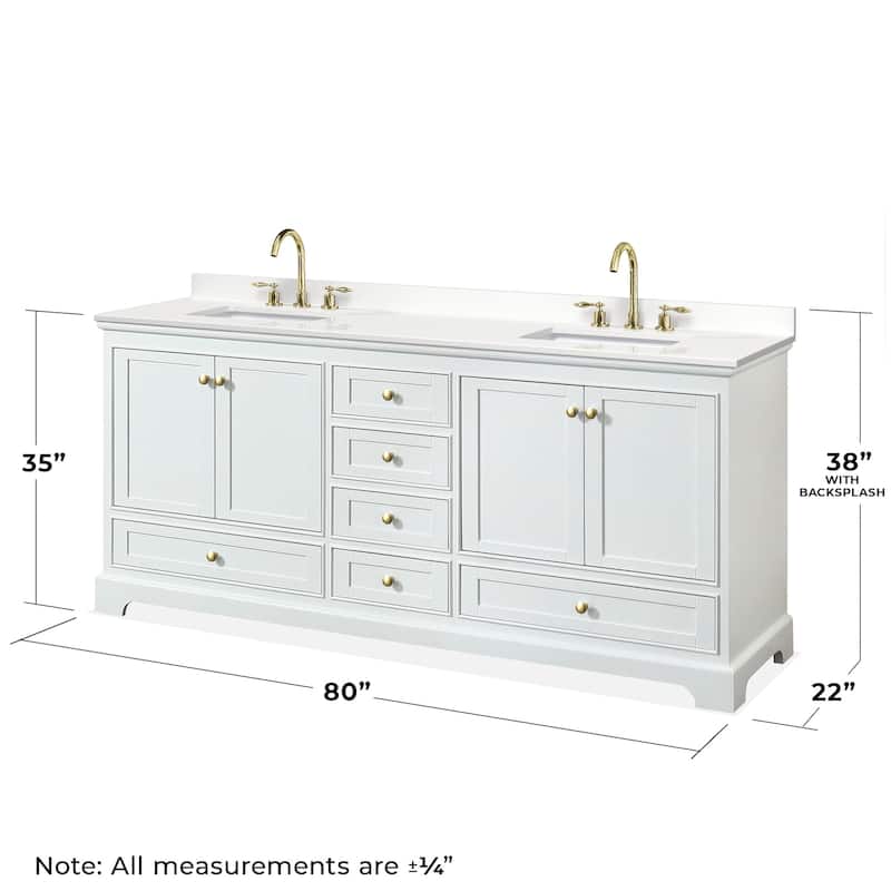 Wyndham Collection WCS202080D-QTZ-US3MED Deborah 80" Free Standing