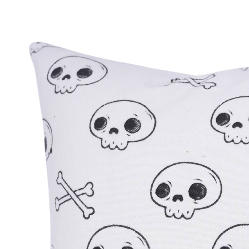 Fabdivine Home Decorative Accent Green Cotton Cushion Case, Skeleton