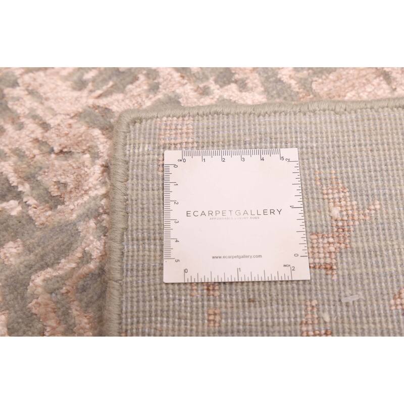 ECARPETGALLERY Hand-knotted Legacy Sage, Tan Silk, Wool Rug - 8'9 x 12'1