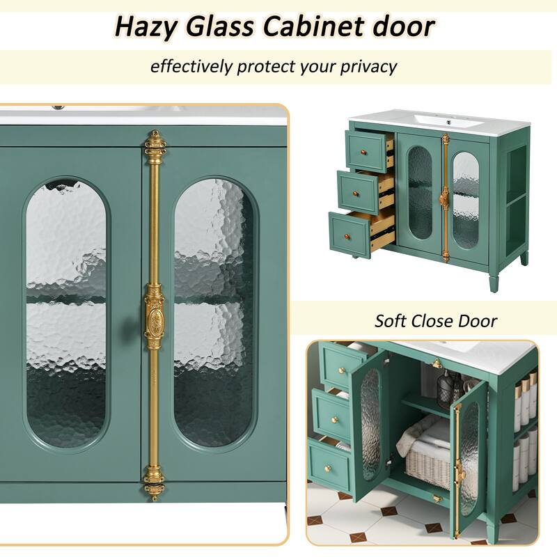 5-Piece Dining Table Set with 4 Upholstered Chairs, Extendable Dining Table with 15.7" Leaf for Extra Seating for Dining Room