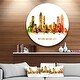 Designart 'Atlanta Georgia Skyline' Cityscape Large Disc Metal Wall art ...