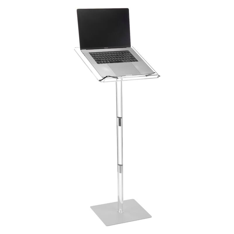 Portable Acrylic Lectern with Book Clips and Adjustable Angle