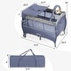 preview thumbnail 2 of 8, Gymax Foldable Baby Playard Portable Playpen Nursery Center w/ - See Details