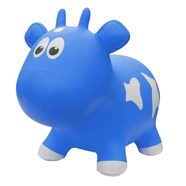 slide 2 of 3, Toddler Boys and Girls Farm Hopper Bounce Toy, Blue Cow
