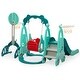 preview thumbnail 6 of 14, 5-in-1 Kids Slide with Swing, Basketball Hoop and Toss Ring