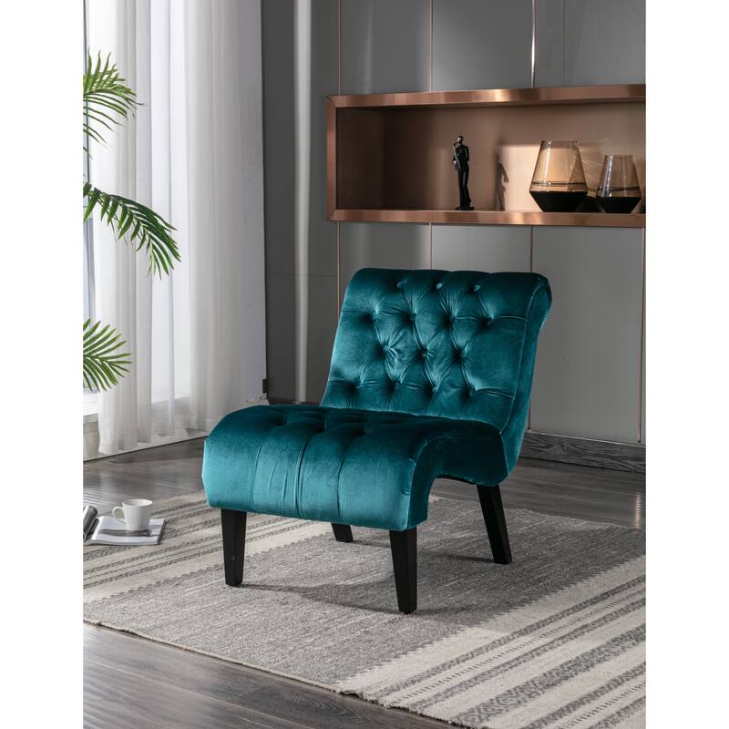 Modern Velvet Armless Living Room Chair