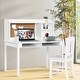 preview thumbnail 9 of 26, Kids Desk and Chair Set Study Writing Desk with Hutch and Bookshelves - 44" x 24" x 43.5" (L x W x H)