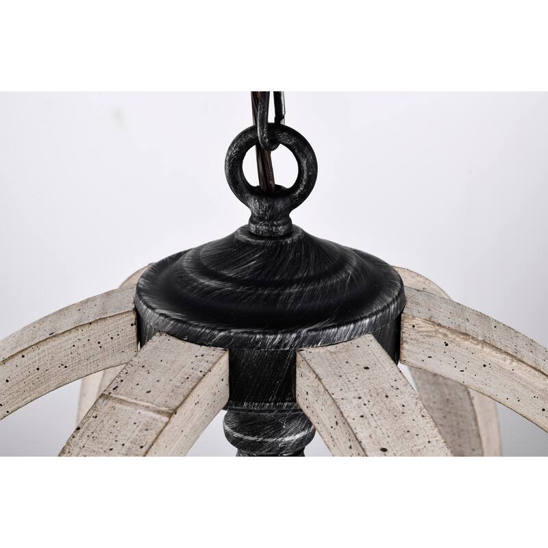 Davi 16 Inch Antique Imitation Wood Farmhouse Pendant 3-Light