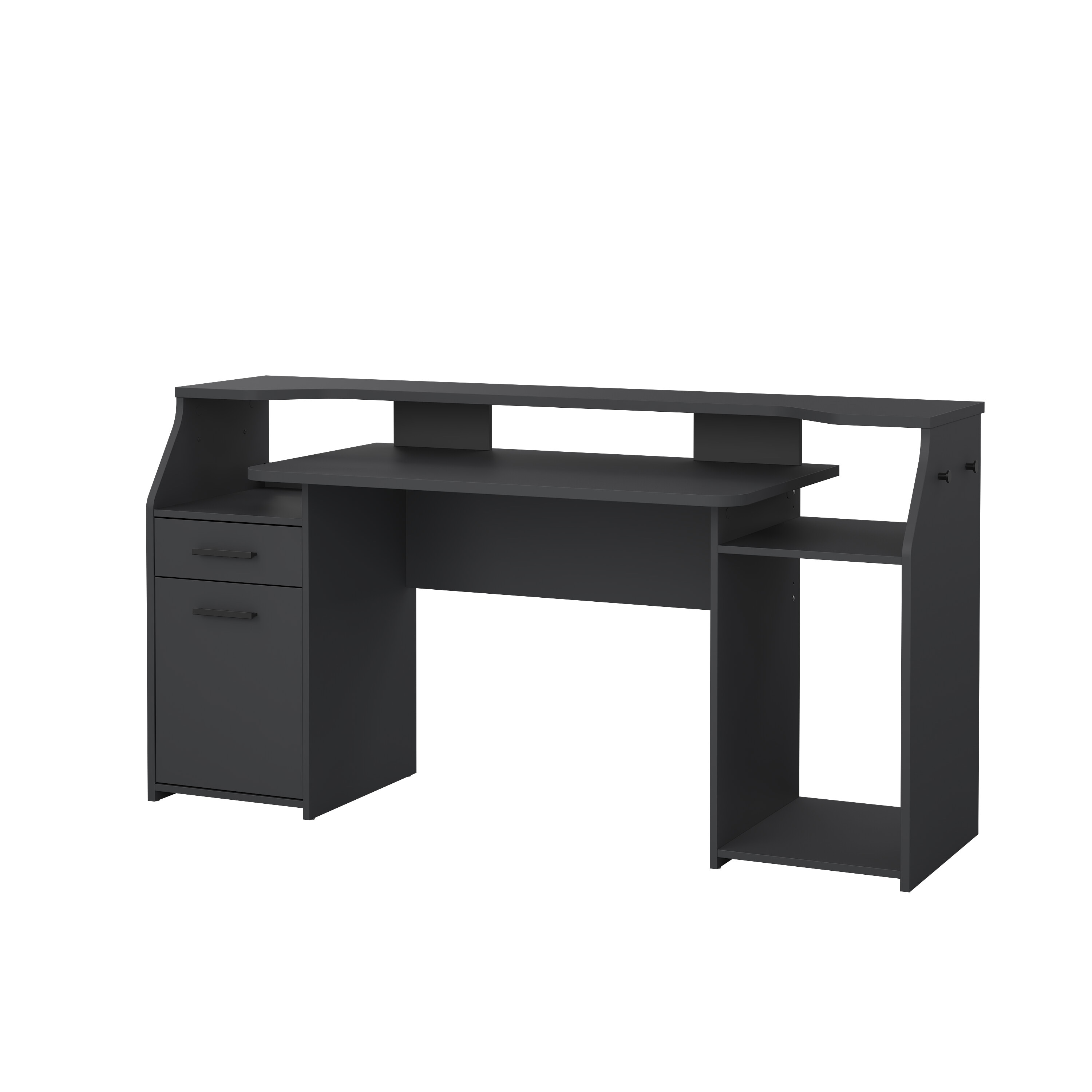 Porch & Den Gaming Desk, Matte Grey