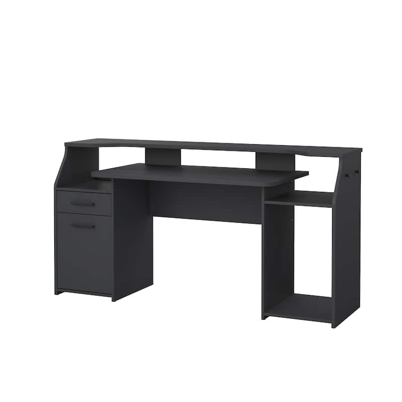 Porch & Den Gaming Desk, Matte Grey