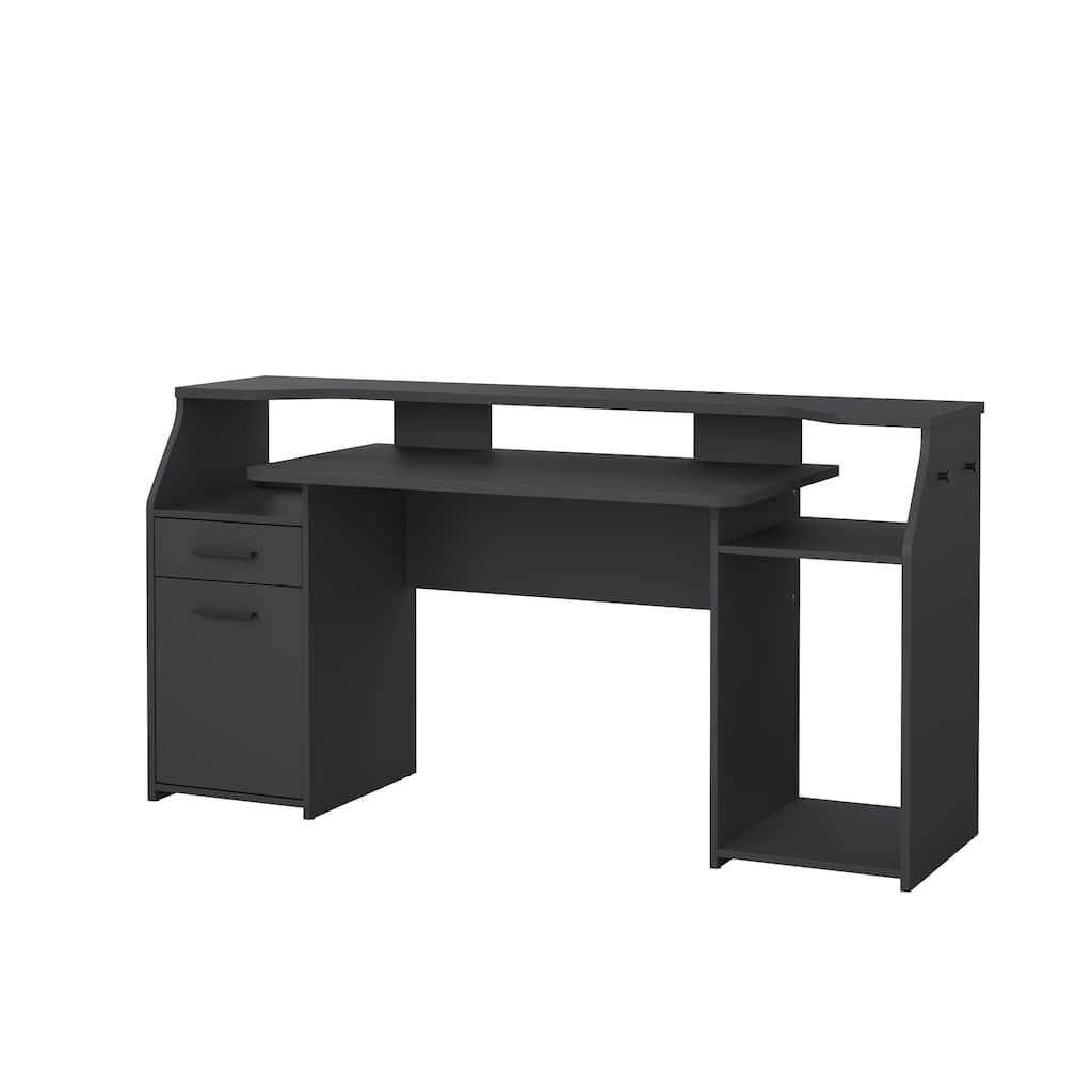Porch & Den Gaming Desk, Matte Grey