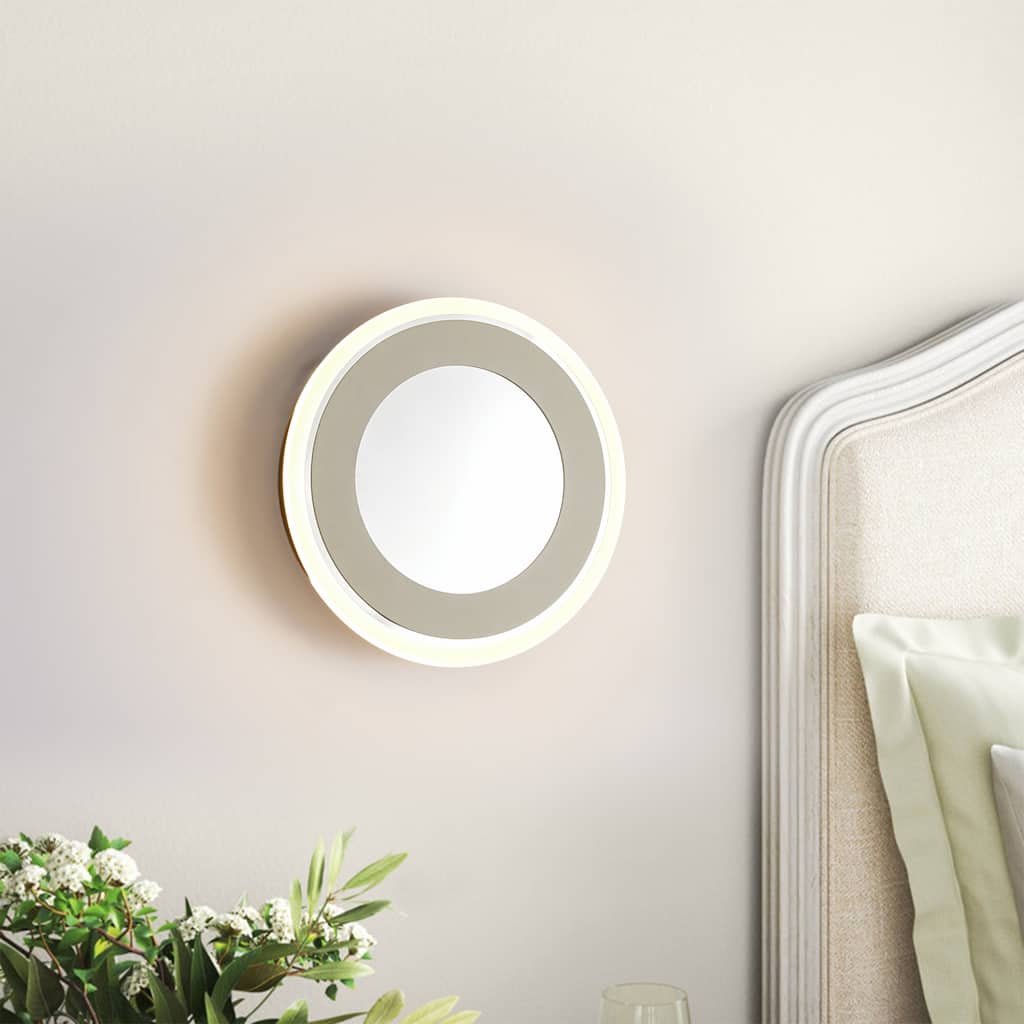 7.7"W Modern LED Flush Mount Ceiling Light - 13W 3000K Warm Light, Dimmable Round Fixture for Bedroom - 1 Light