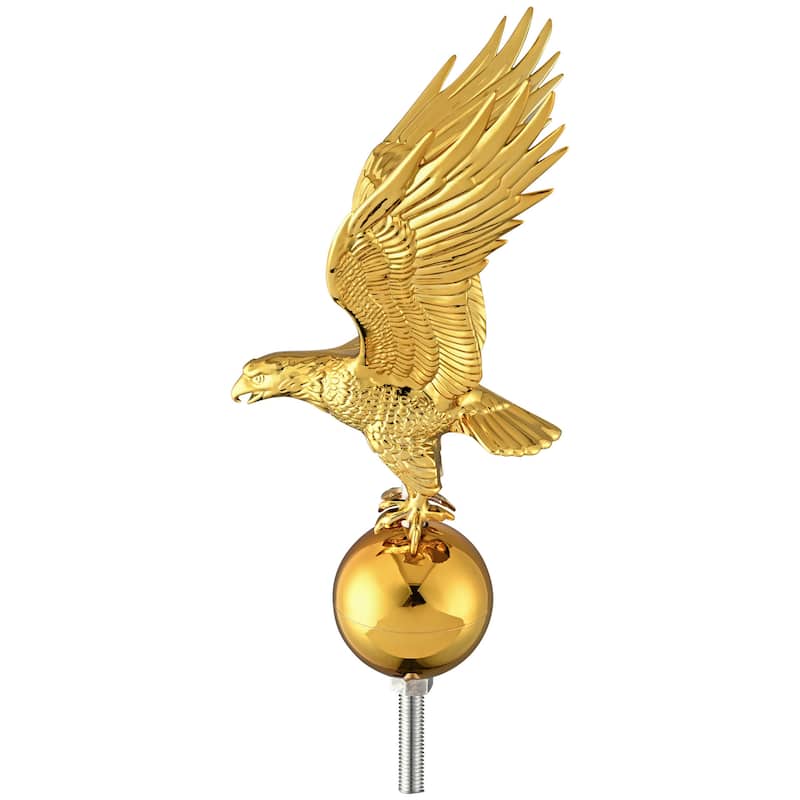 Flagpole 14" Eagle Topper Finial Ornament Telescopic Pole Yard Outdoor